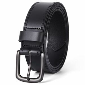 Elegant Black Leather Belt for Men